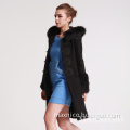Woolen Women Coat with Fox Fur Collar (1-20975)